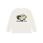 Camiseta courtside hits manga larga blanca
