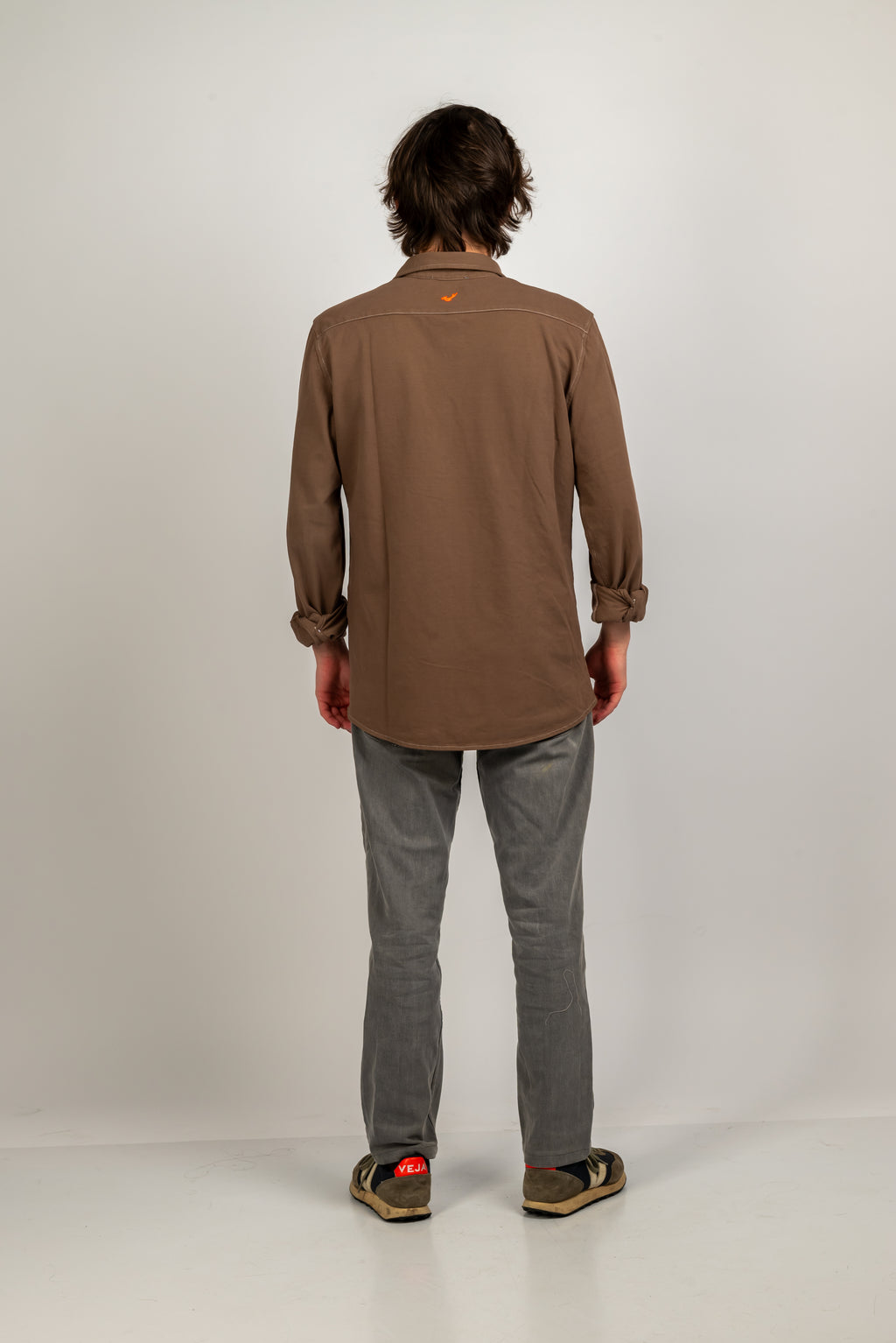 Camisa de piqué marrón