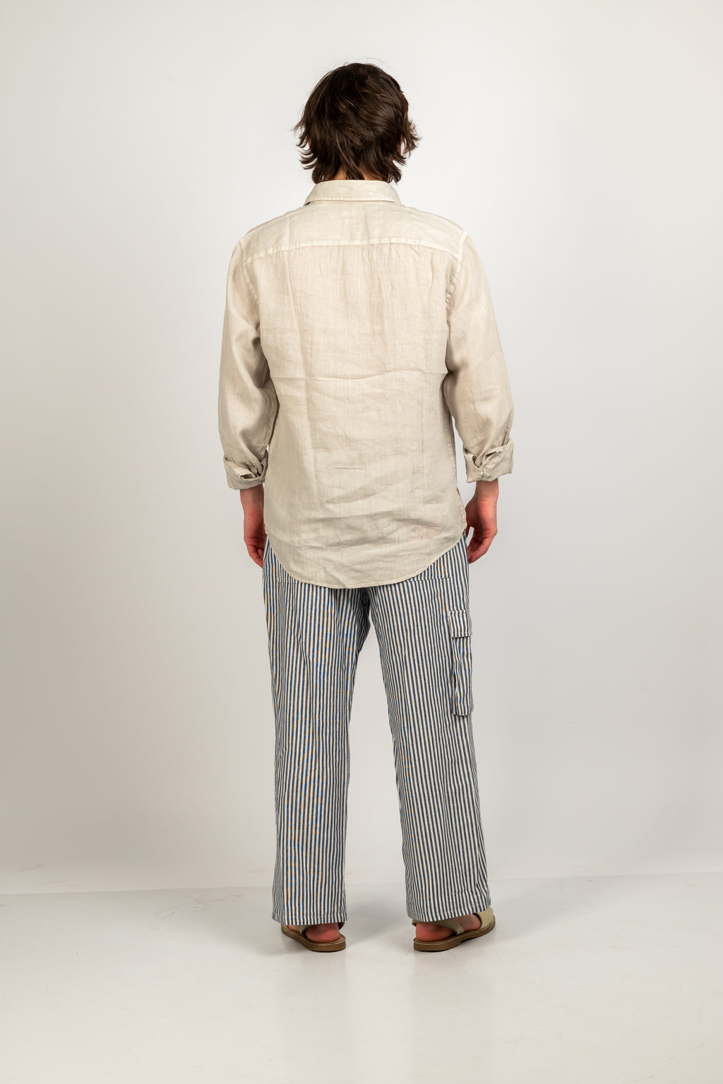 Camisa de lino beige