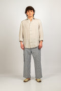Camisa de lino beige