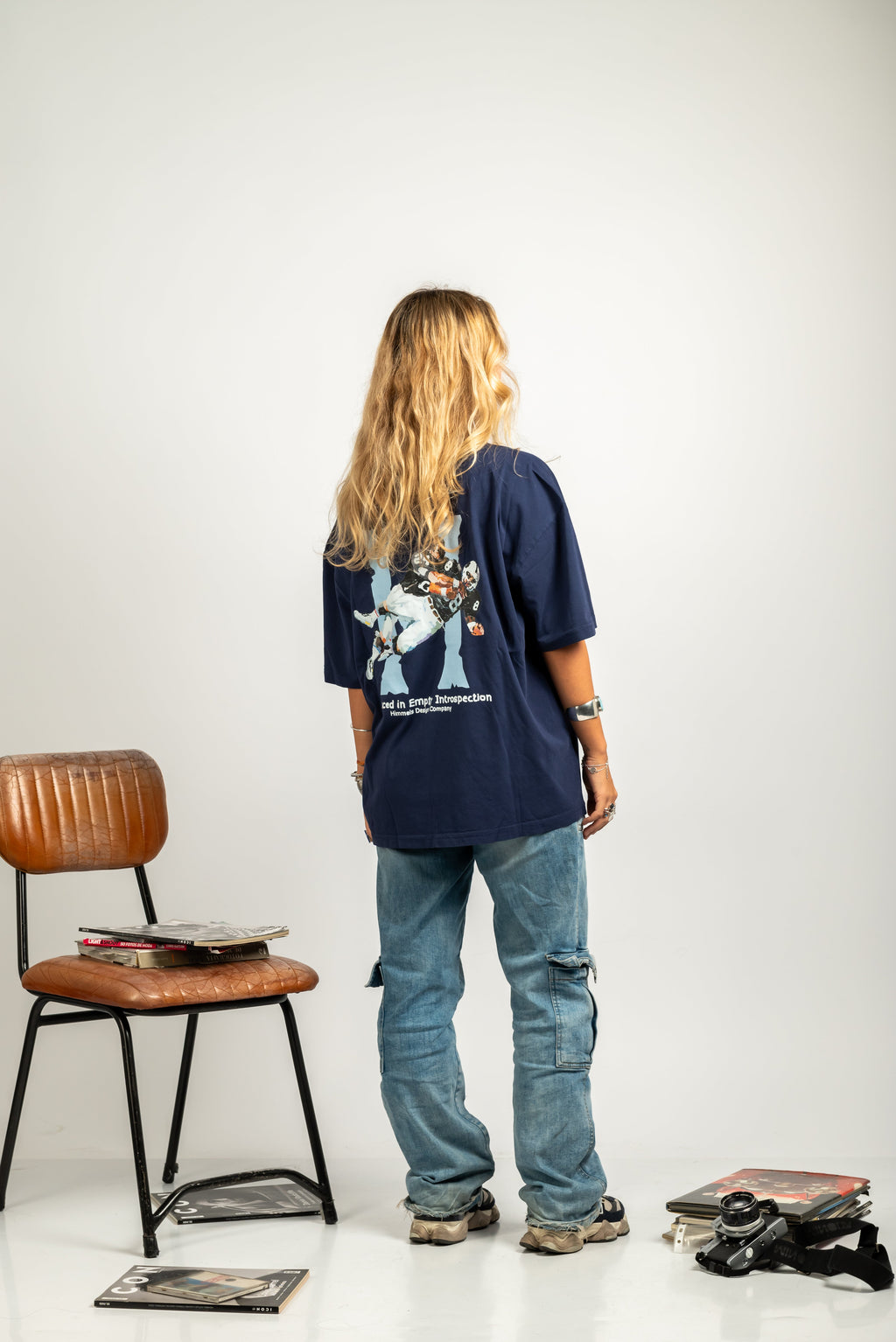 CAMISETA BROKEN BONES AZUL MARINO