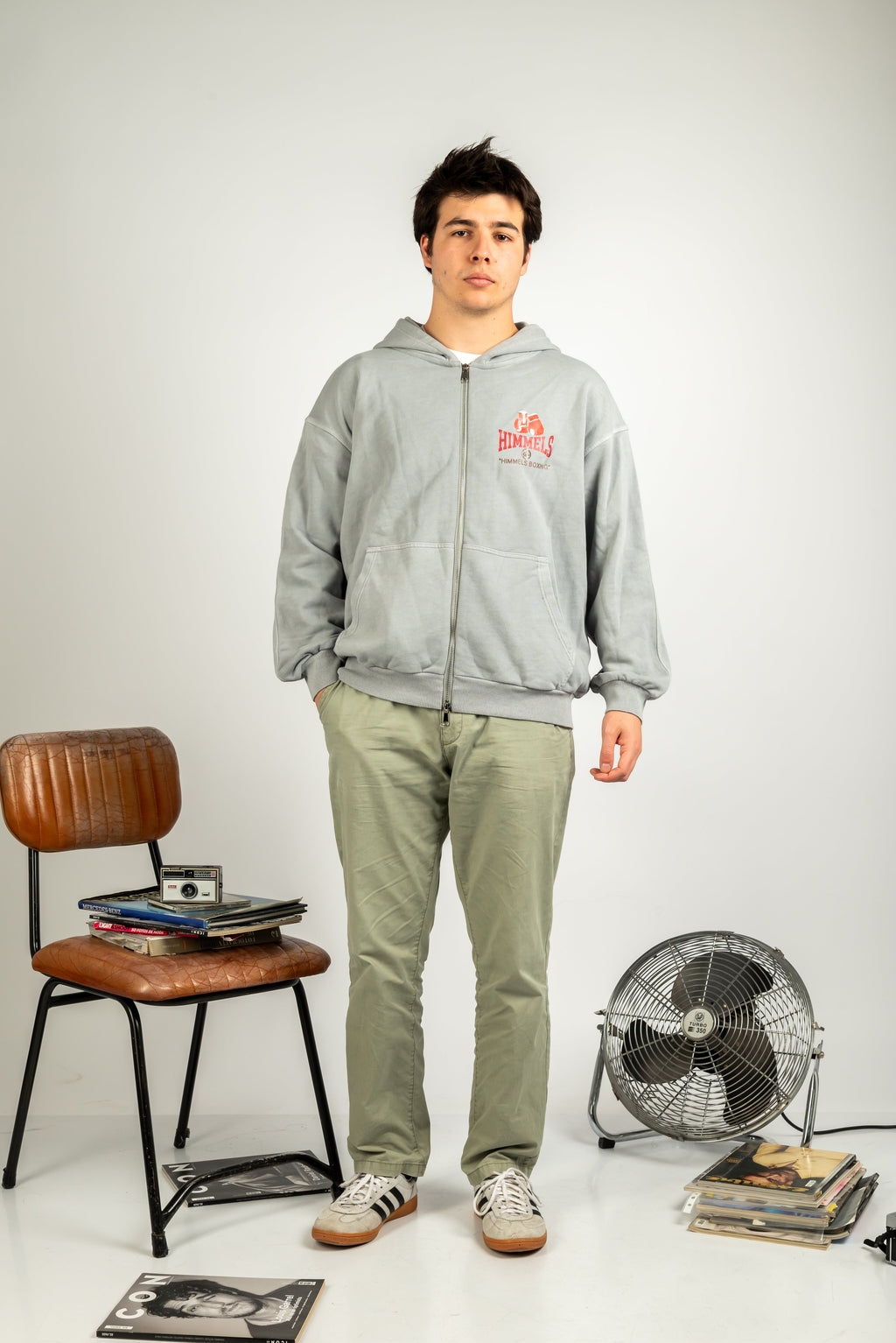 SUDADERA CON CREMALLERA BOXING ICE GREY