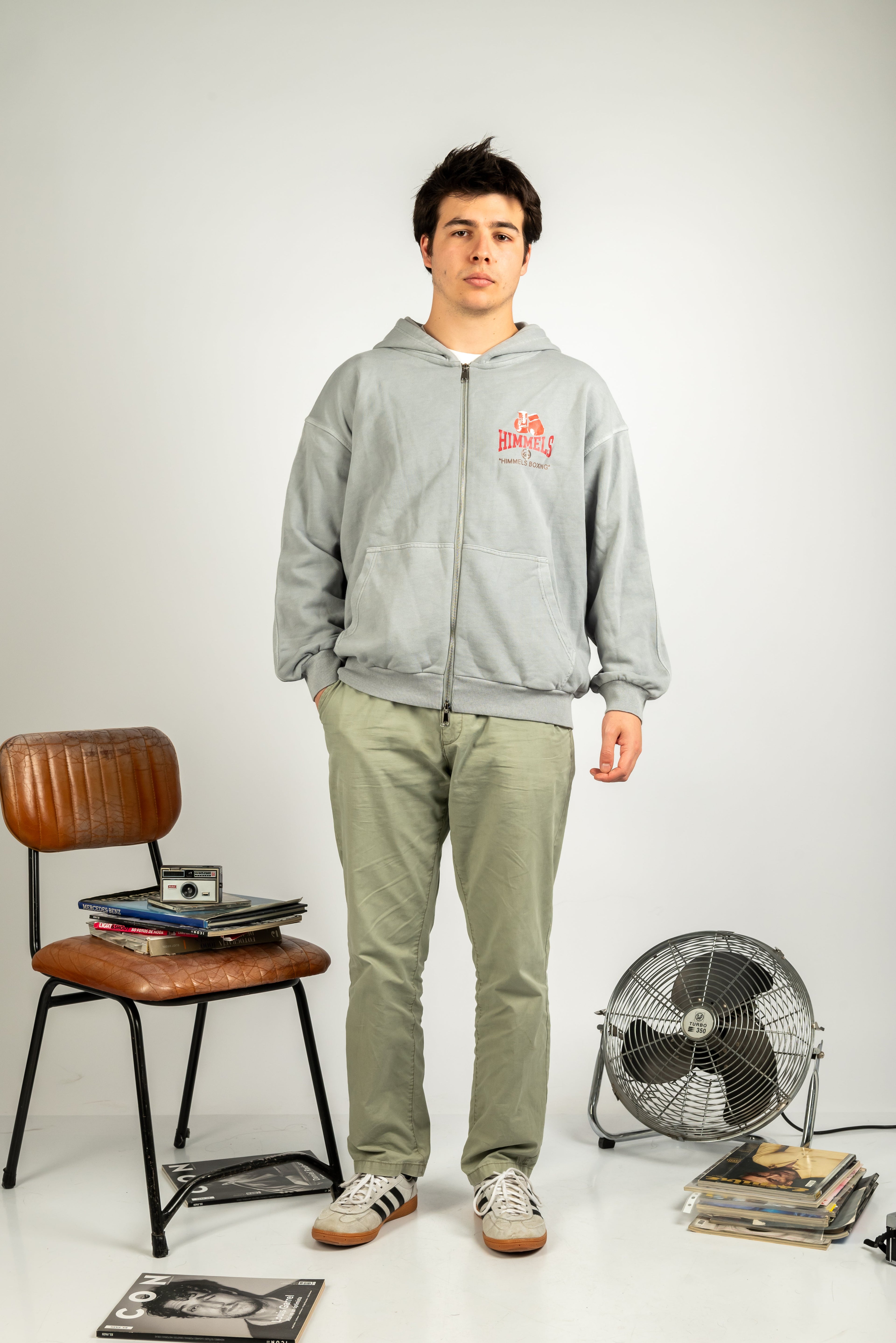 SUDADERA CON CREMALLERA BOXING ICE GREY
