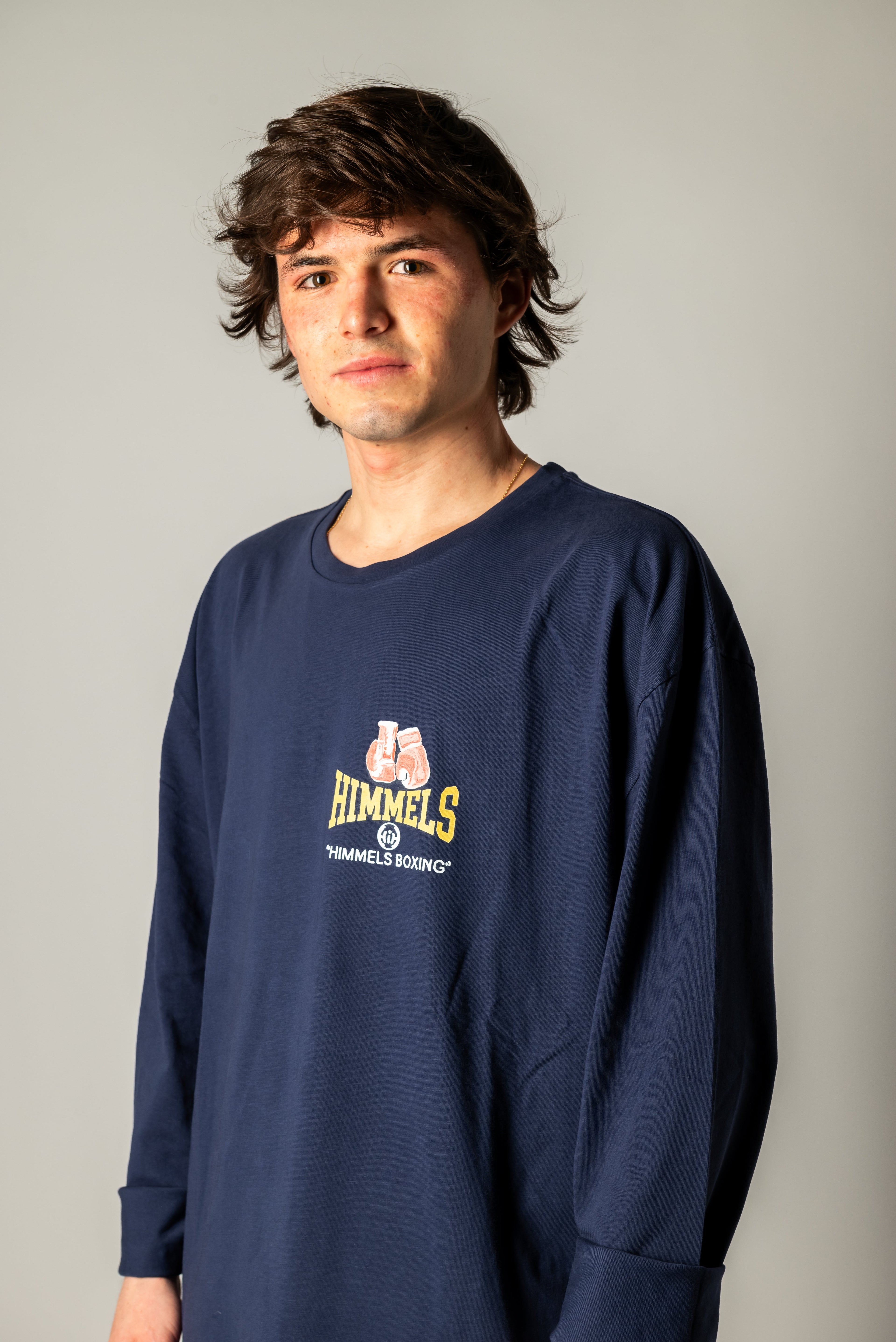 CAMISETA BOXING MANGA LARGA AZUL MARINO