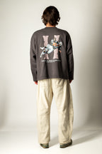 SUDADERA SIN CAPUCHA BROKEN BONES CHARCOAL