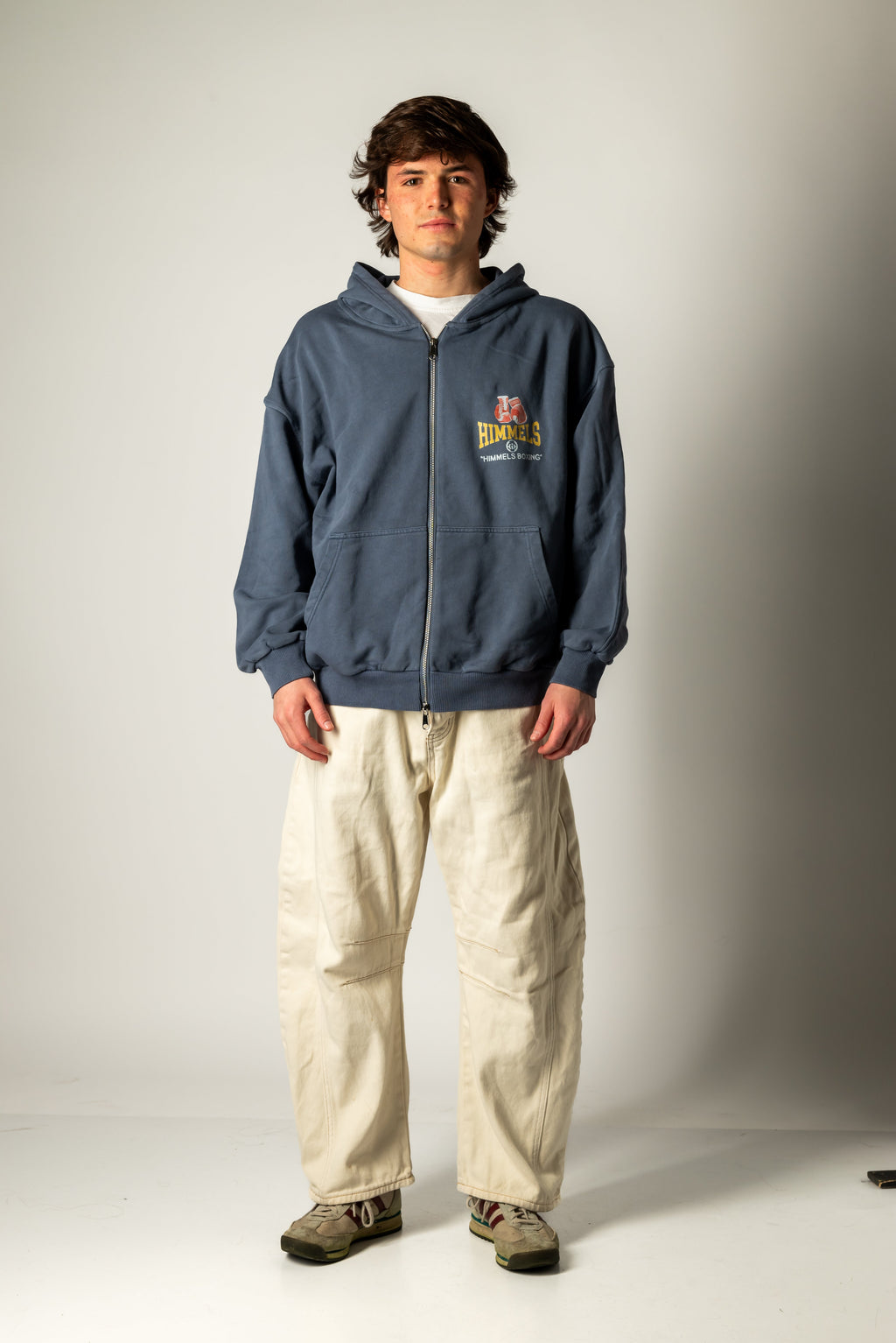 SUDADERA CON CREMALLERA BOXING AZUL