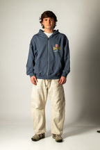 SUDADERA CON CREMALLERA BOXING AZUL