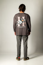 CAMISETA BROKEN BONES MANGA LARGA CHARCOAL