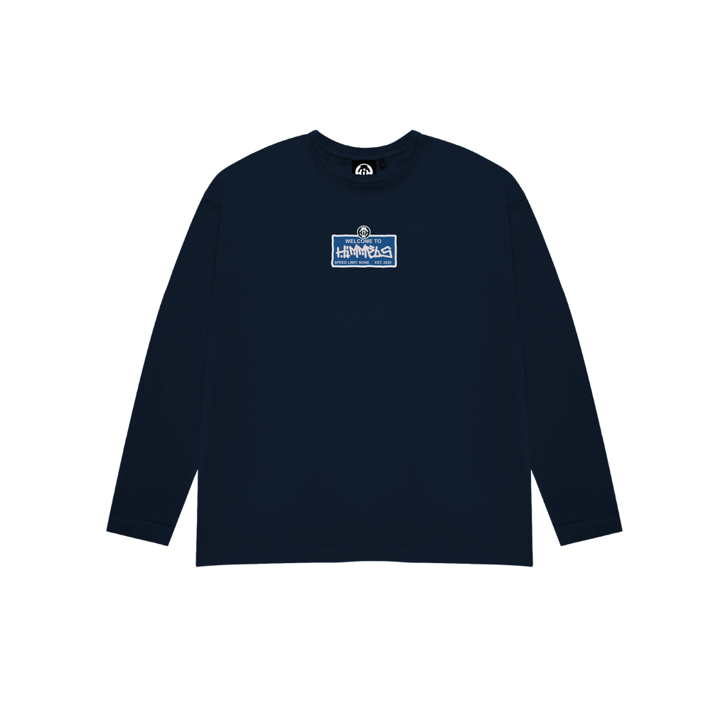 CAMISETA WB MANGA LARGA AZUL MARINO