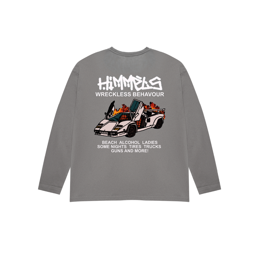 CAMISETA WB MANGA LARGA CHARCOAL