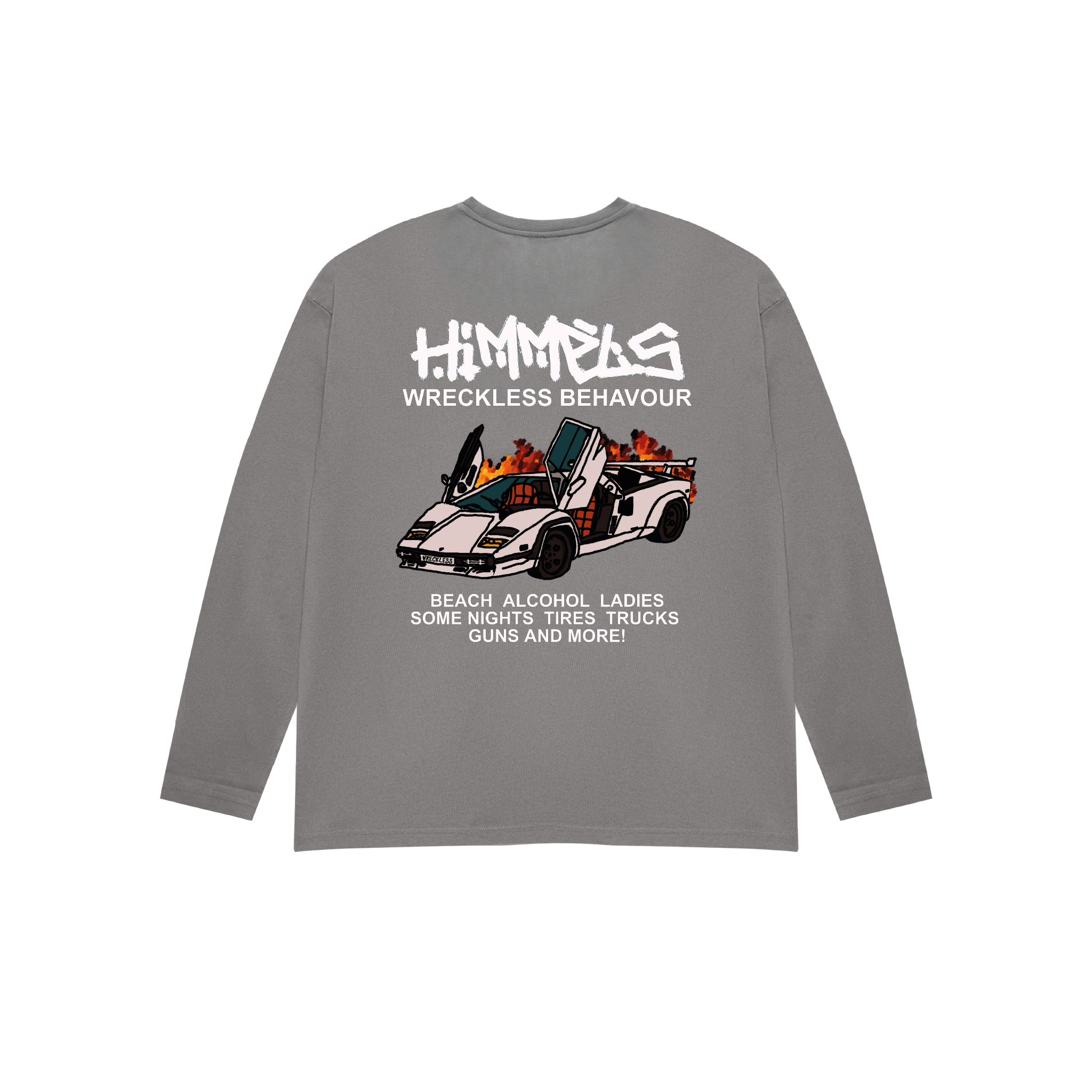 CAMISETA WB MANGA LARGA CHARCOAL