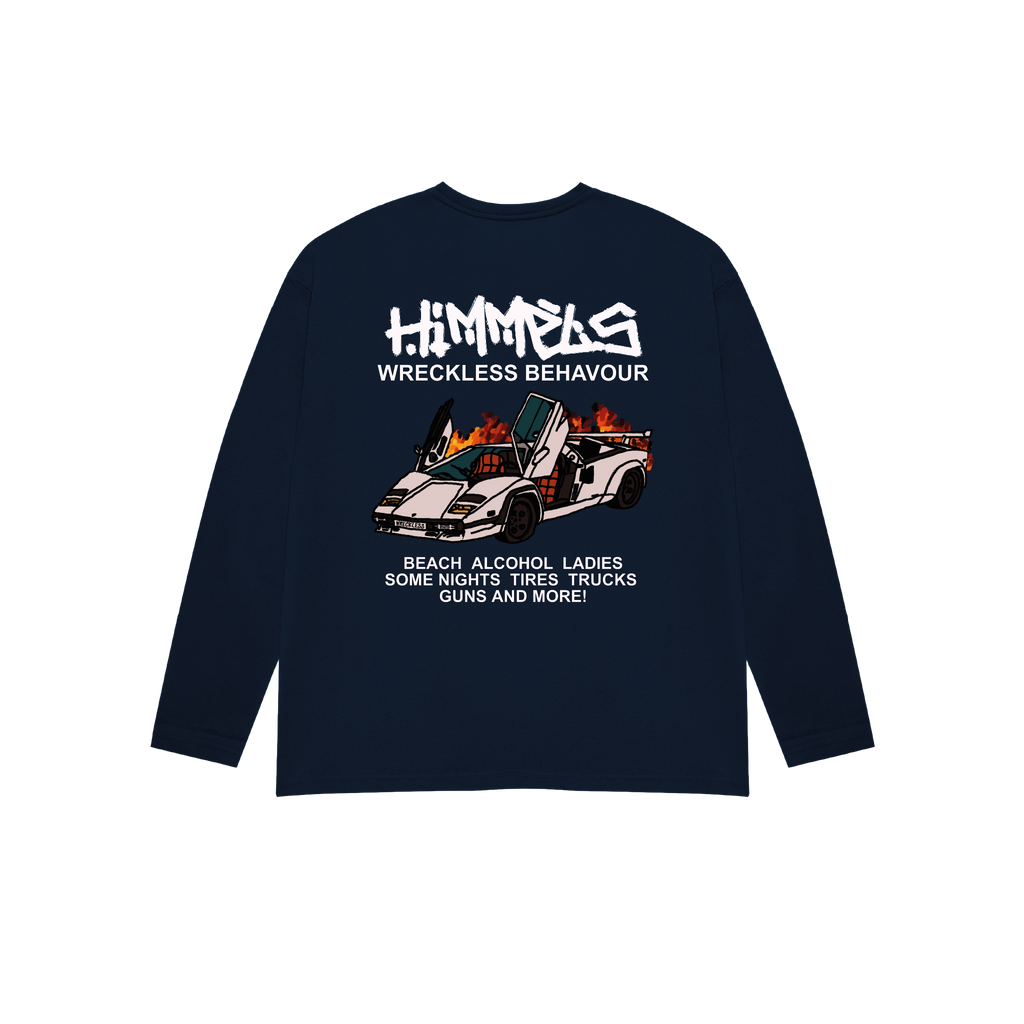CAMISETA WB MANGA LARGA AZUL MARINO