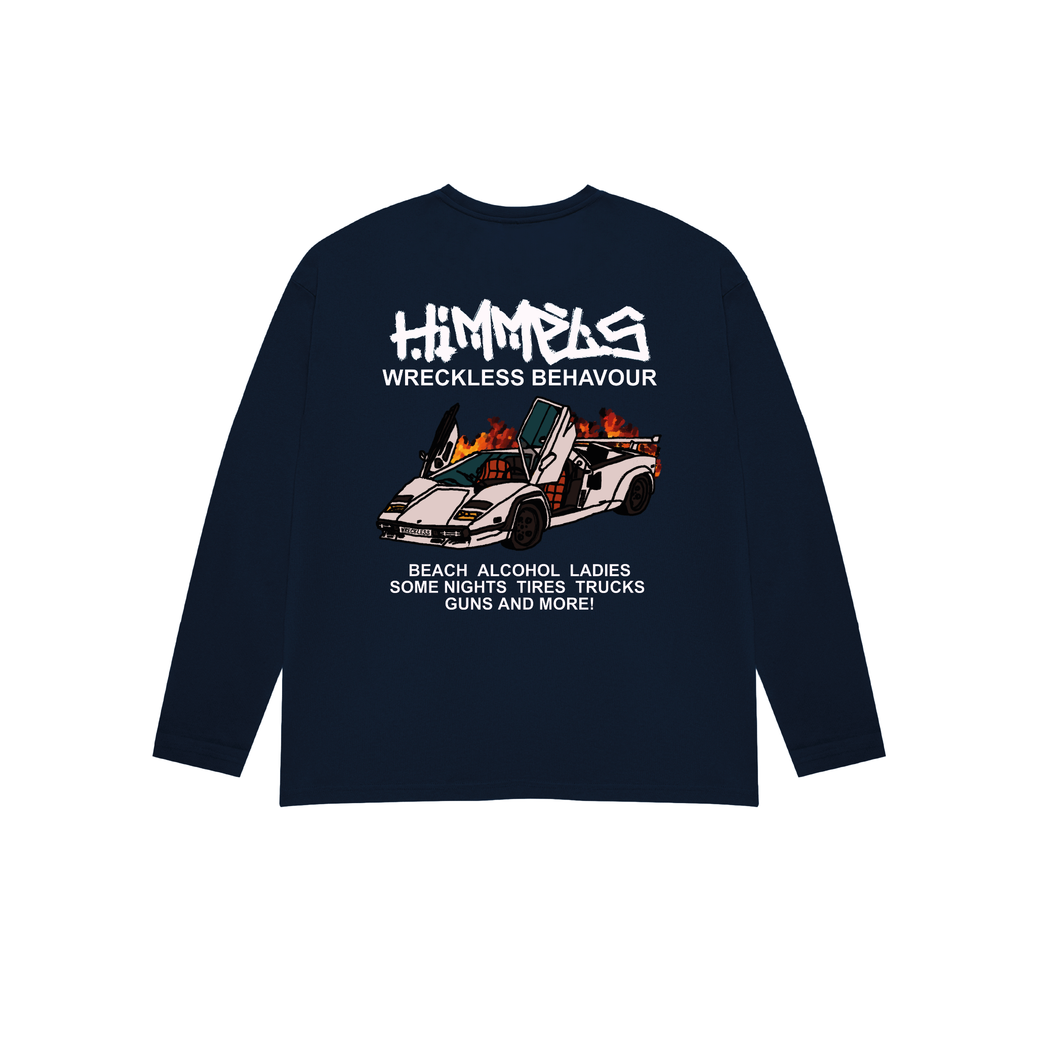 CAMISETA WB MANGA LARGA AZUL MARINO