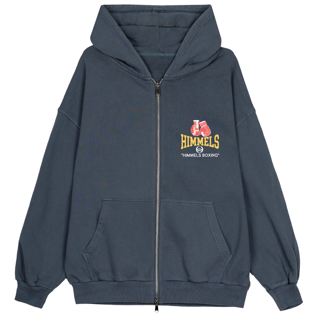 SUDADERA CON CREMALLERA BOXING AZUL