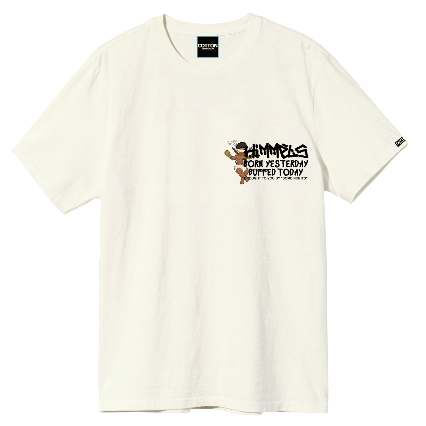 Camiseta Himmels born yesterday blanca