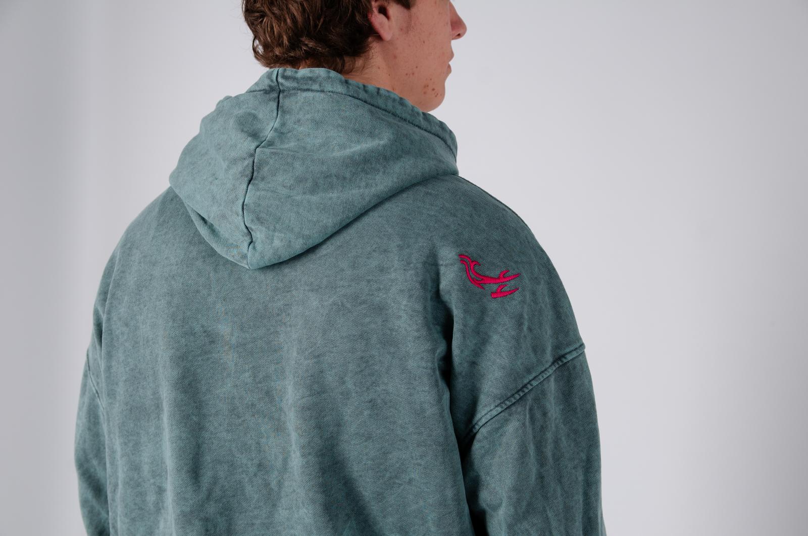 Sudadera verde piedra basic