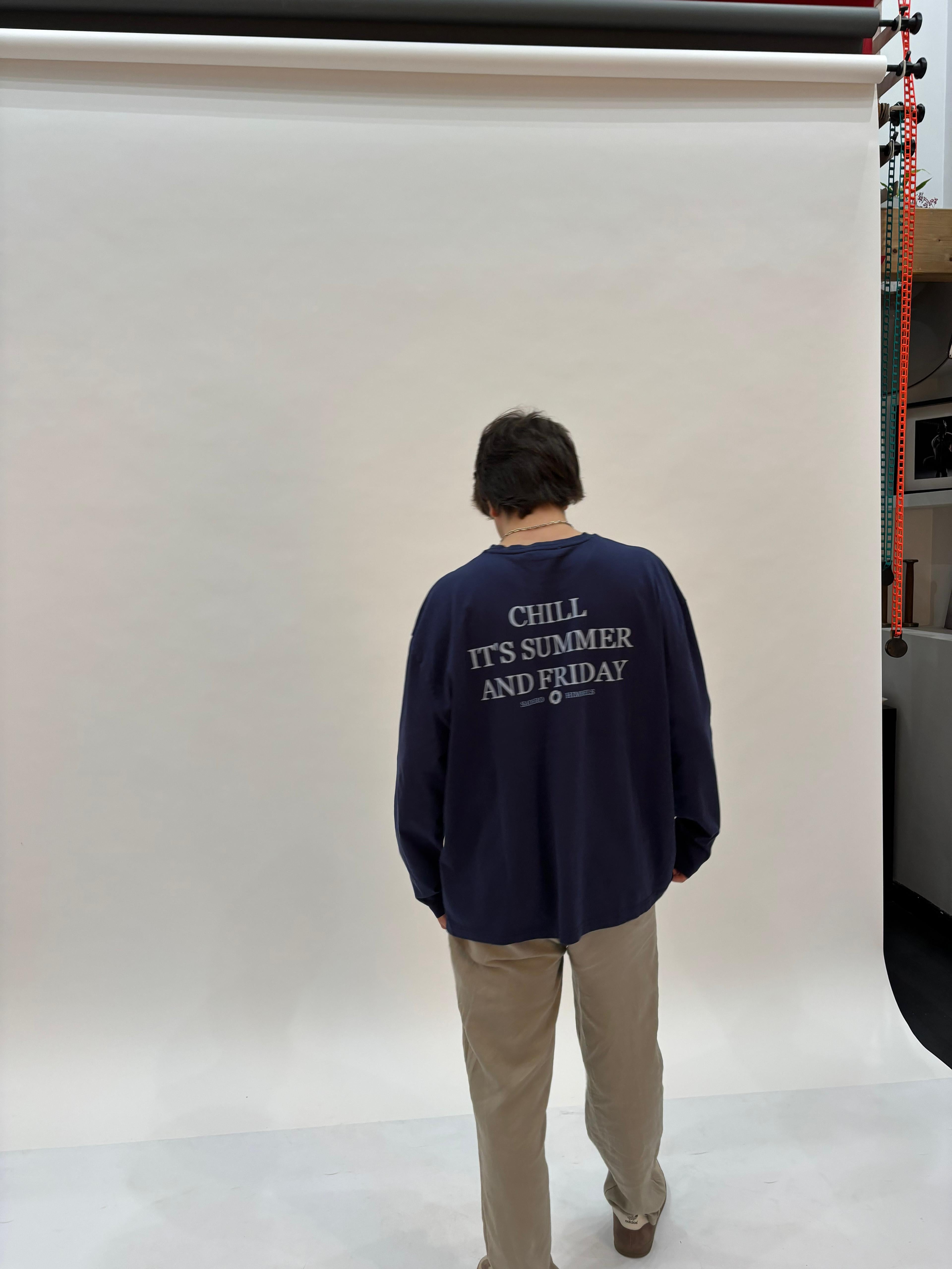 Camiseta summer manga larga azul