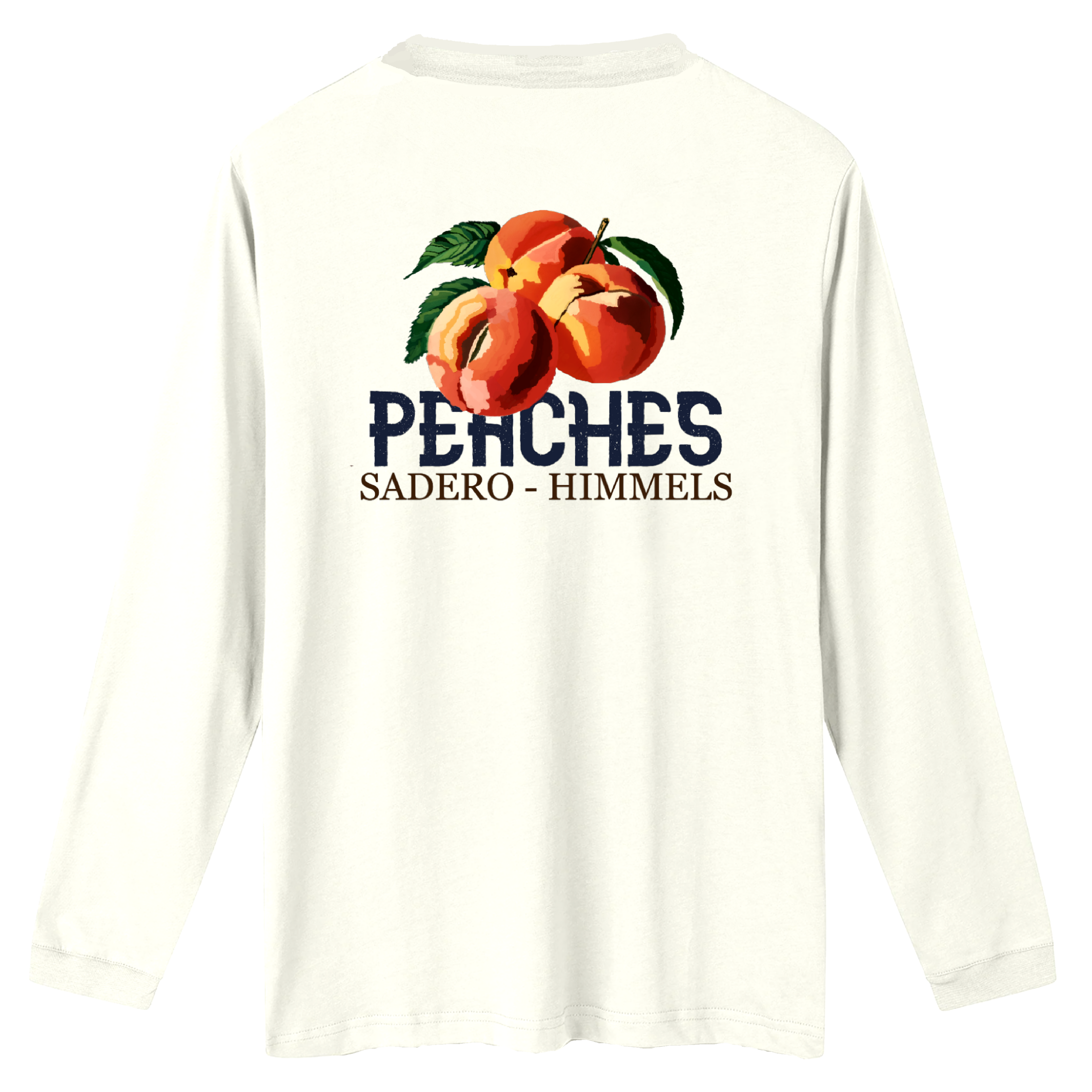 Camiseta peaches manga larga blanca