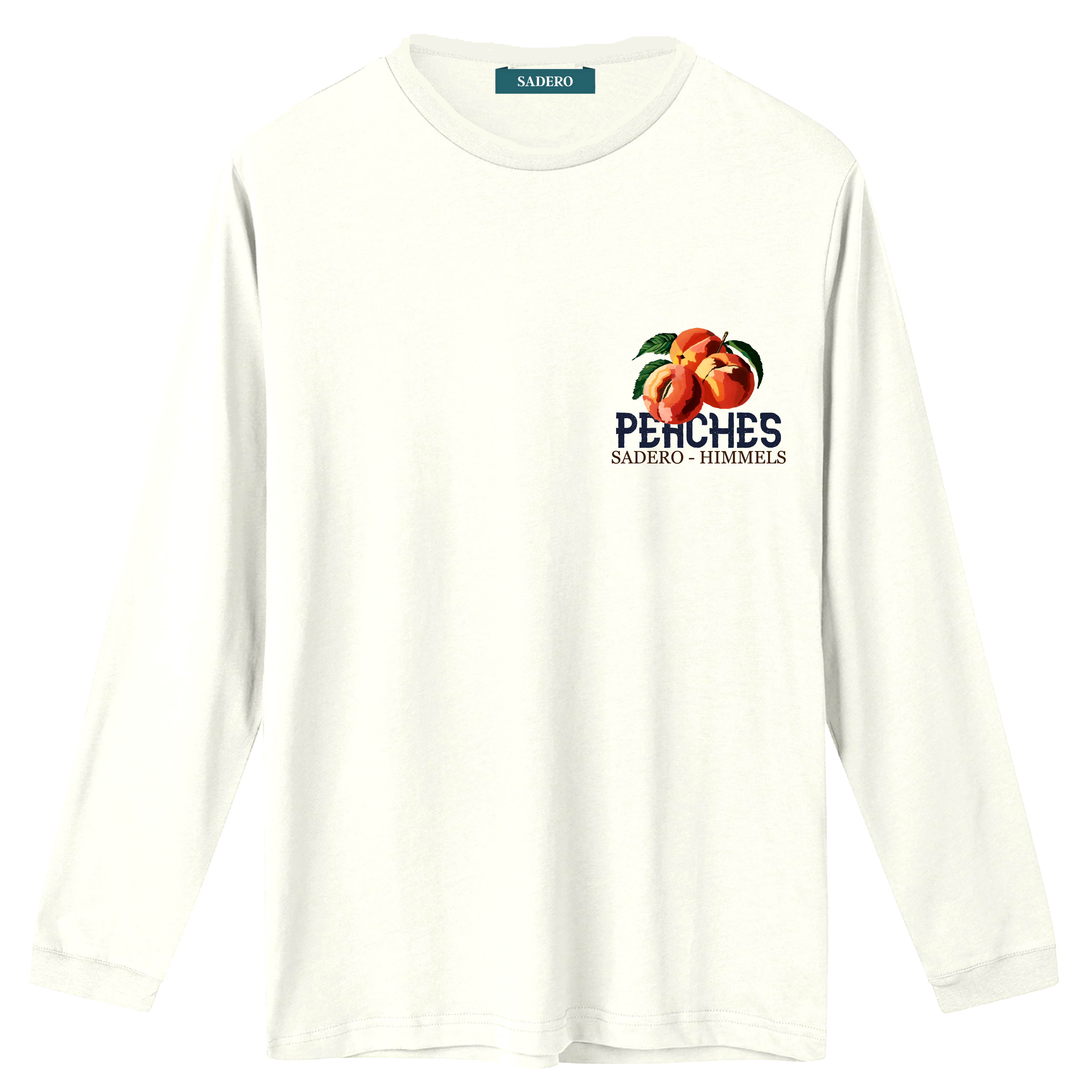 Camiseta peaches manga larga blanca