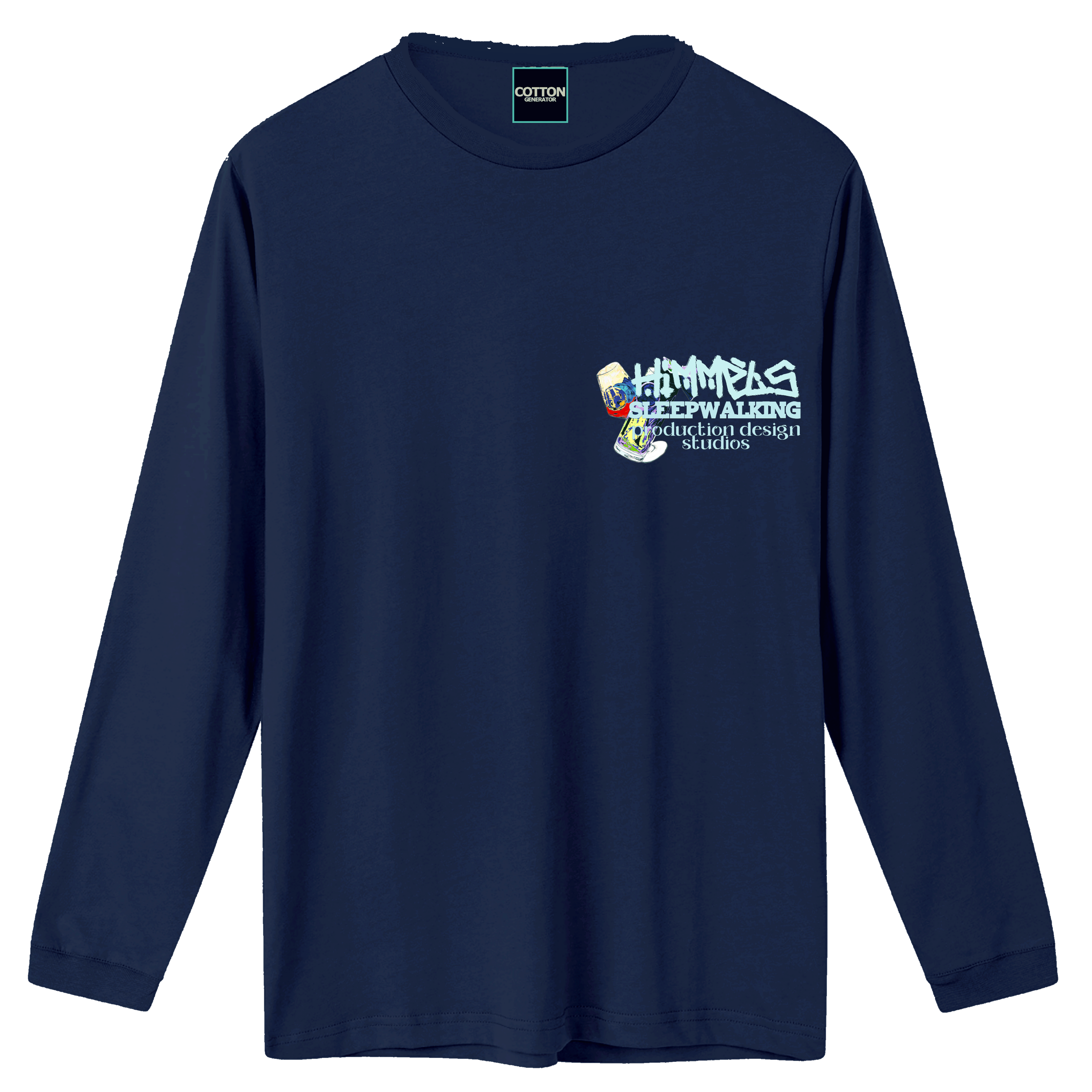 Camiseta Himmels sleepwalking manga larga azul