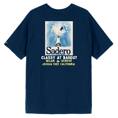 Camiseta bardot azul