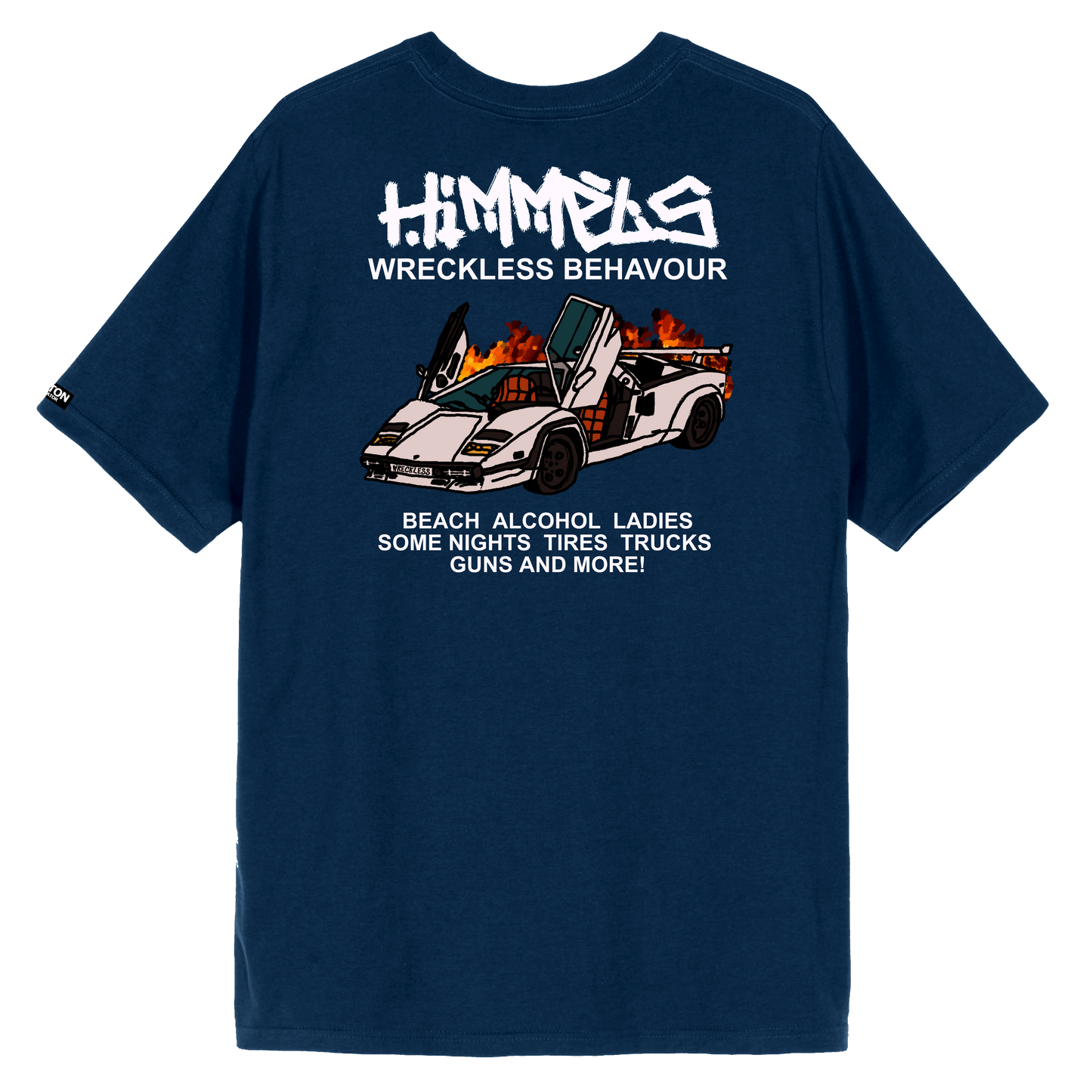 Camiseta Himmels wreckless behavour azul