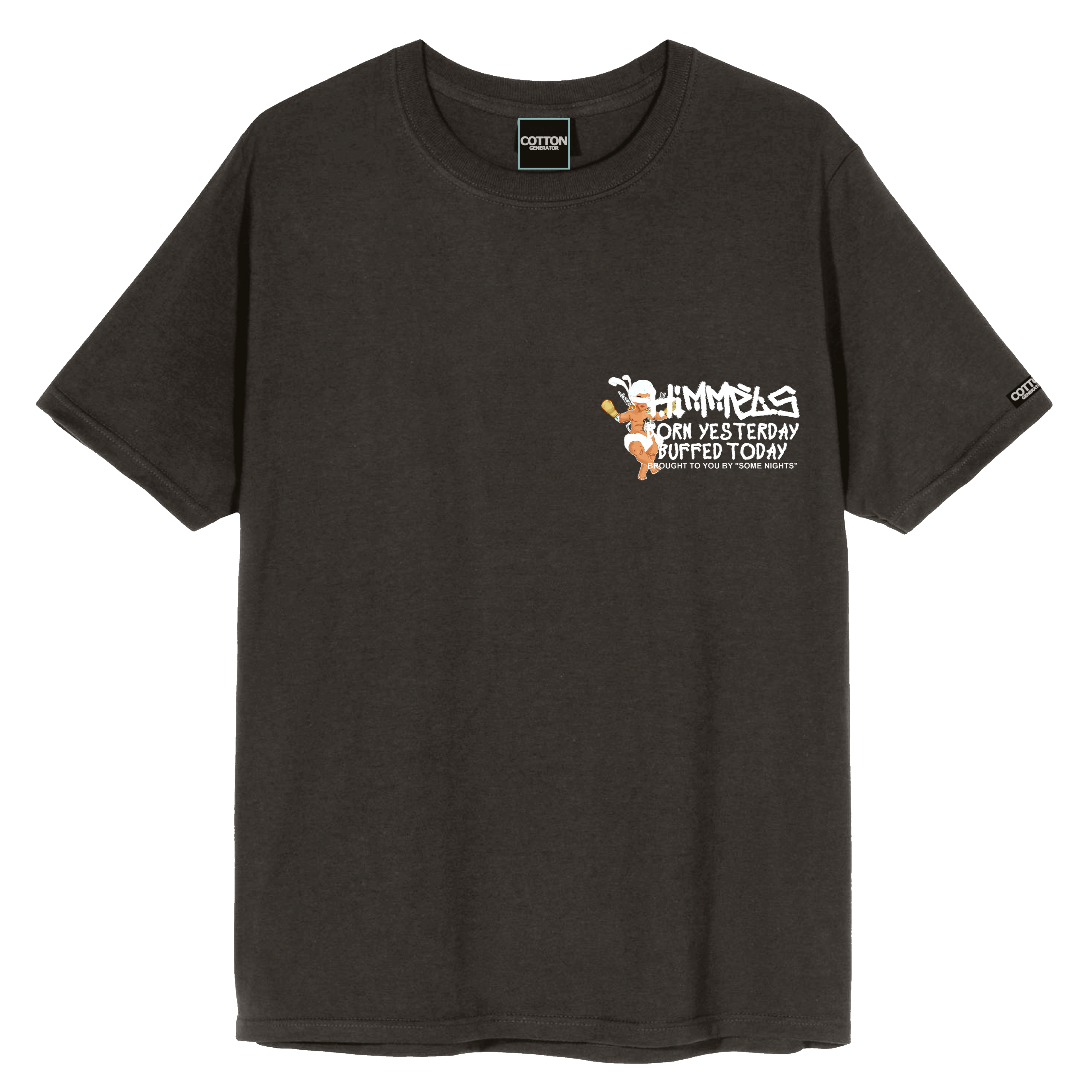 Camiseta Himmels born yesterday gris