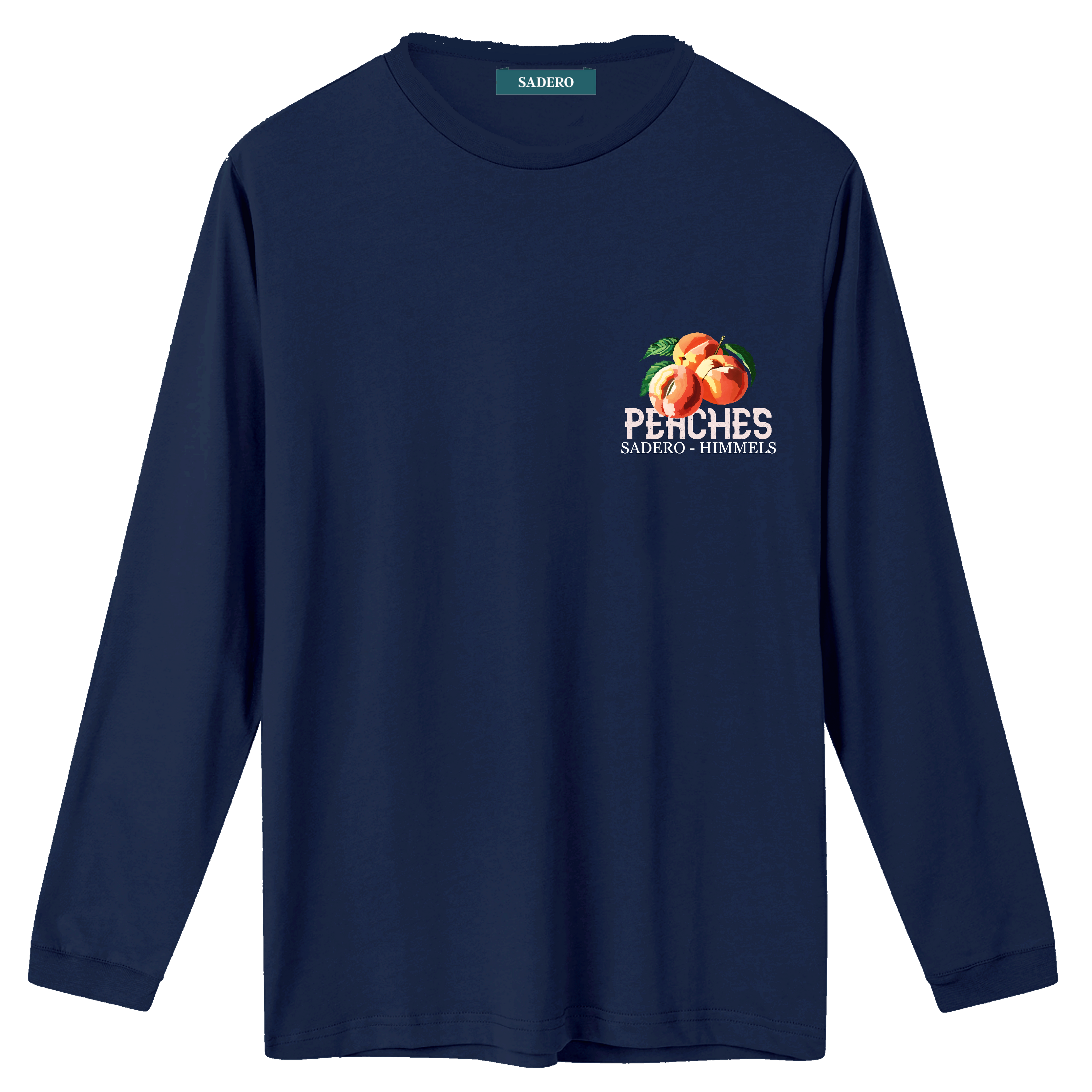 Camiseta peaches manga larga azul