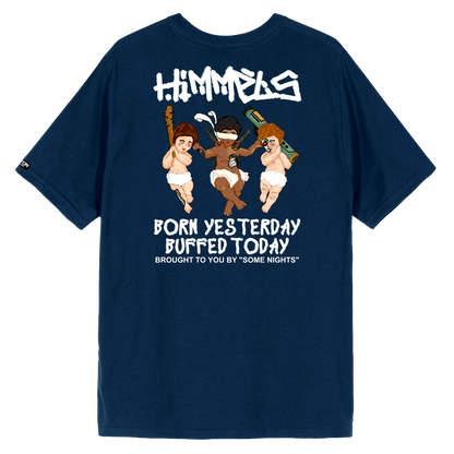 Camiseta Himmels born yesterday azul