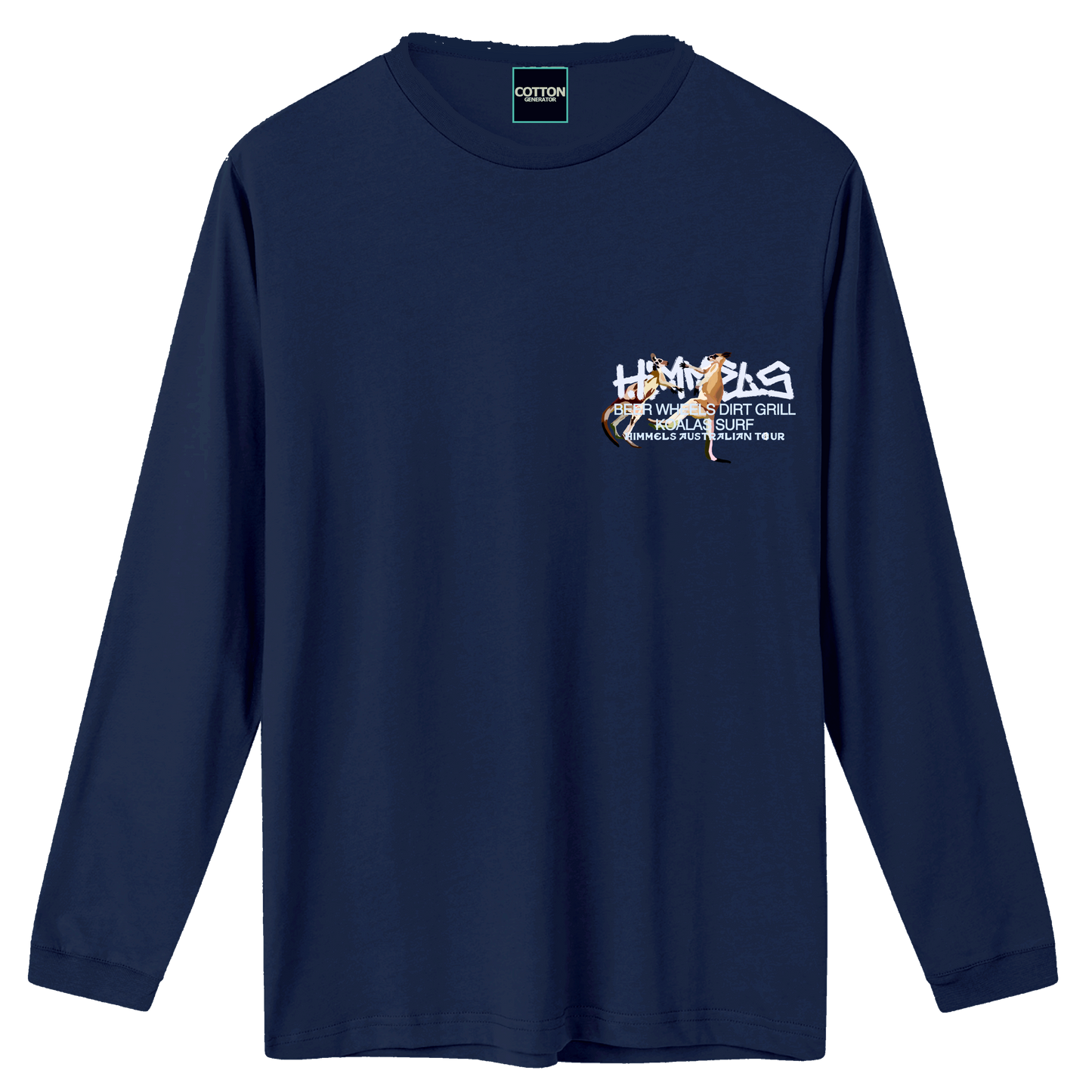 Camiseta Himmels australian manga larga azul