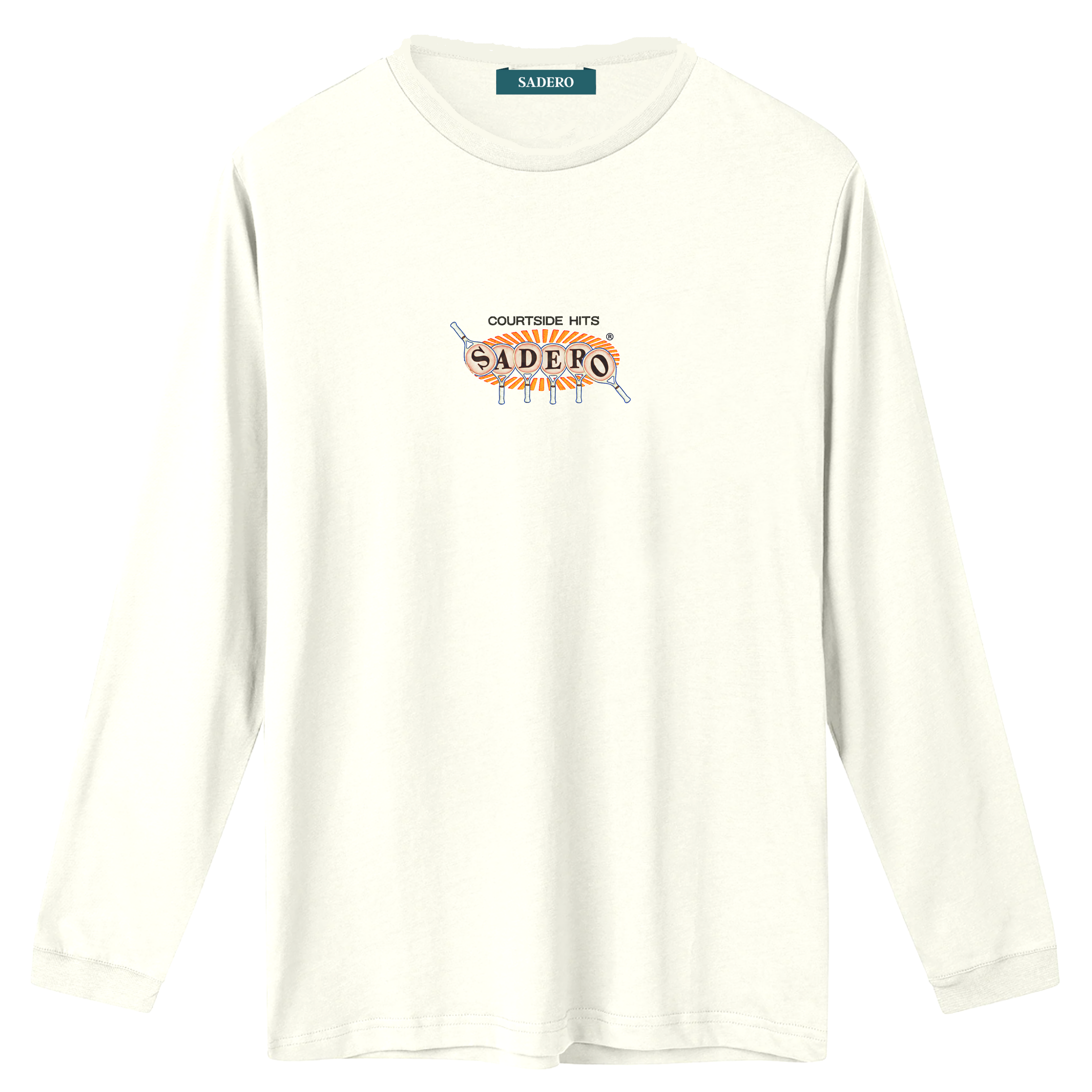 Camiseta courtside hits manga larga blanca