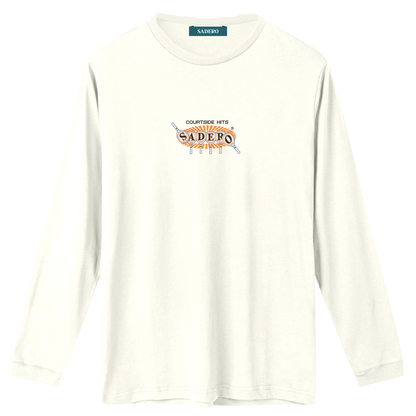 Camiseta courtside hits manga larga blanca