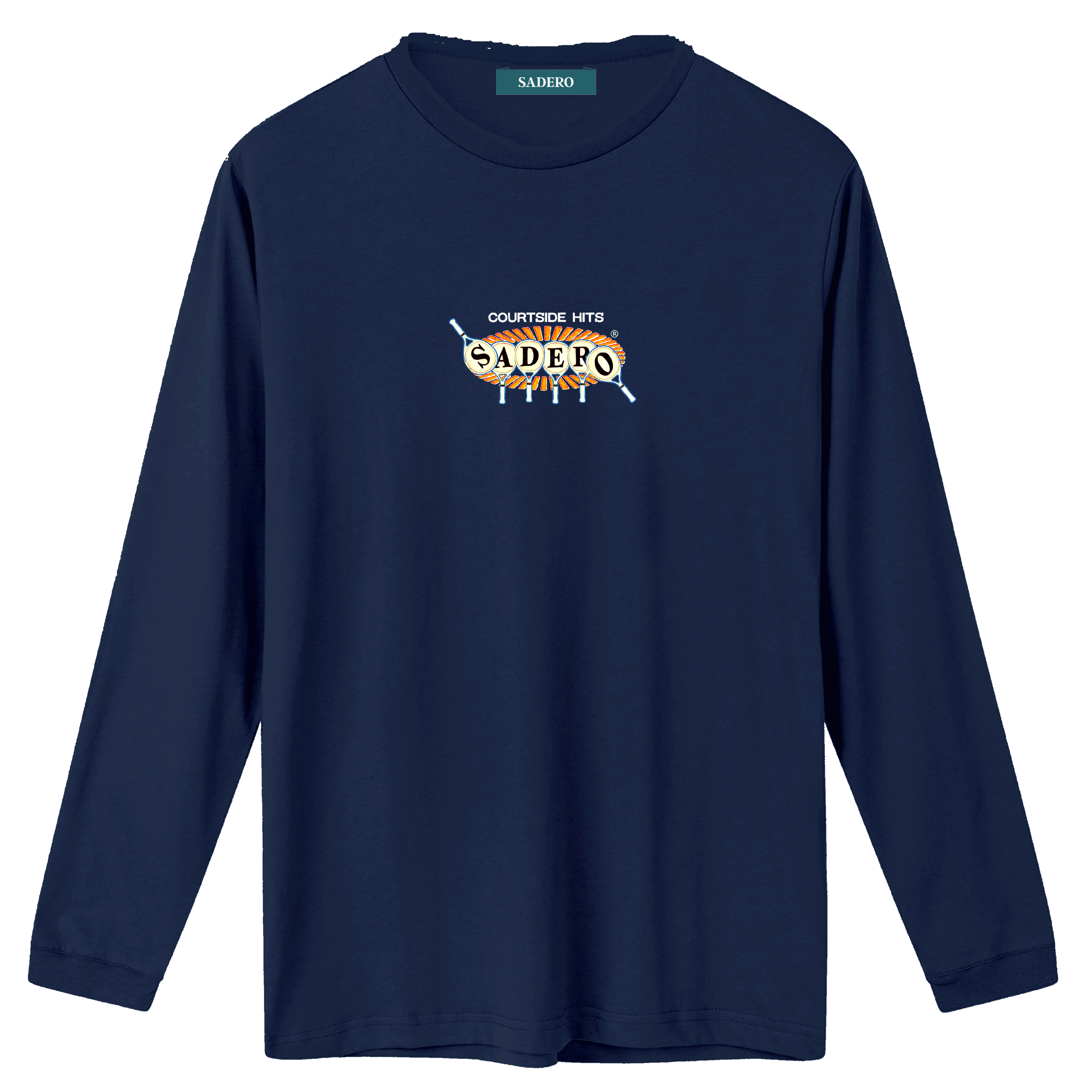 Camiseta courtside hits manga larga azul