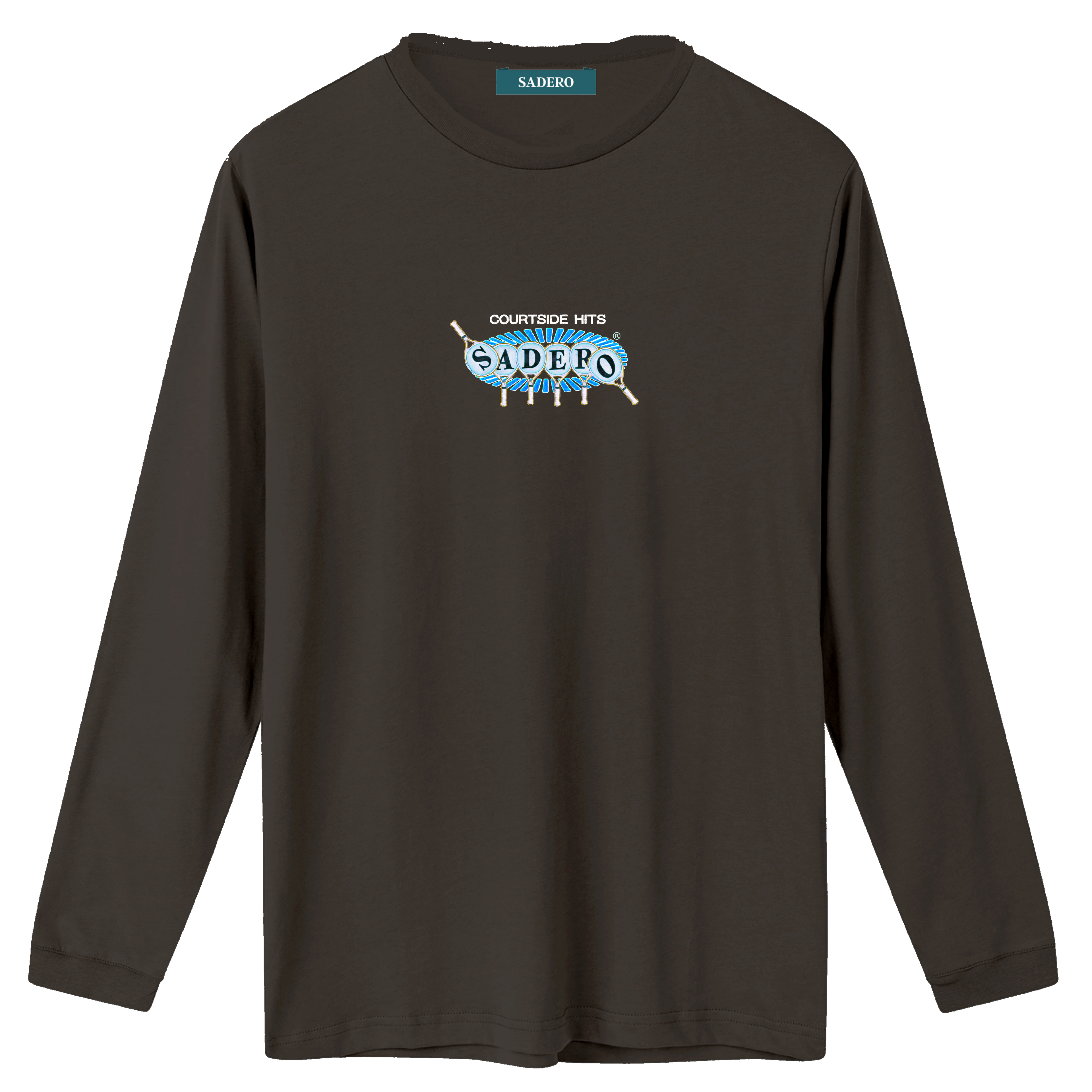 Camiseta courtside hits manga larga gris