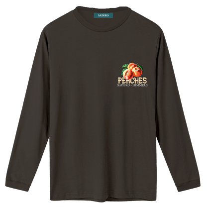 Camiseta peaches manga larga gris