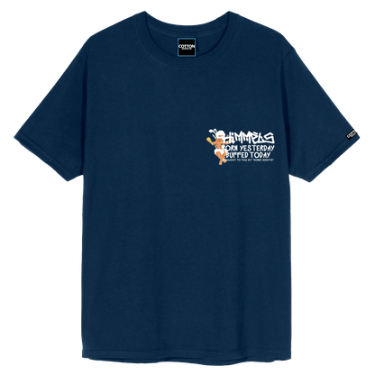 Camiseta Himmels born yesterday azul
